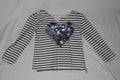 Seed Sequin Heart and Stripe Top