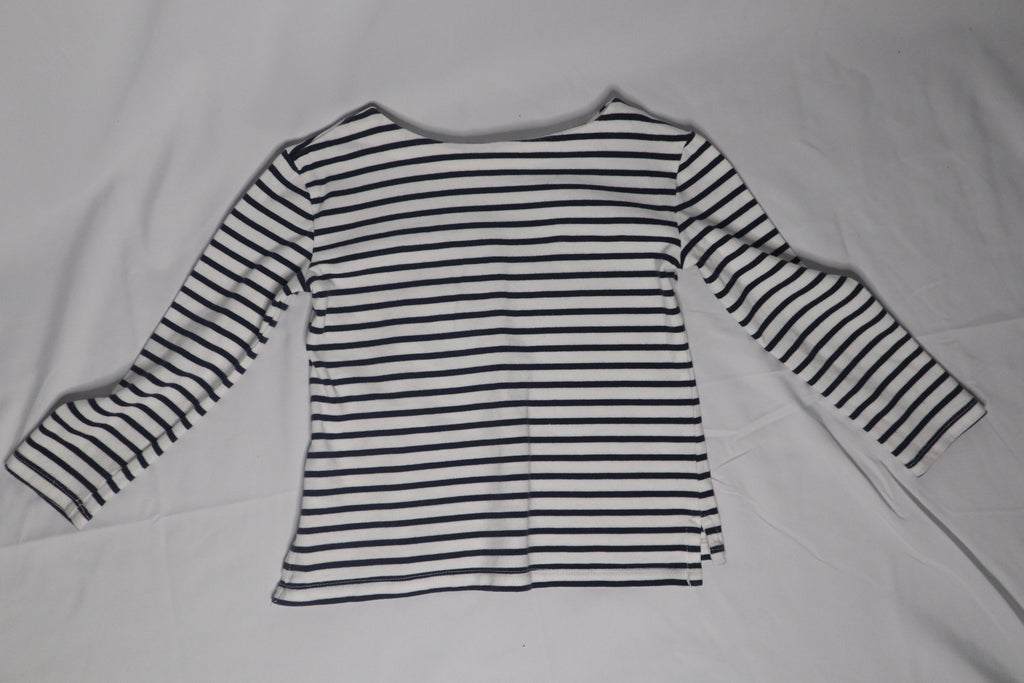 Seed Sequin Heart and Stripe Top
