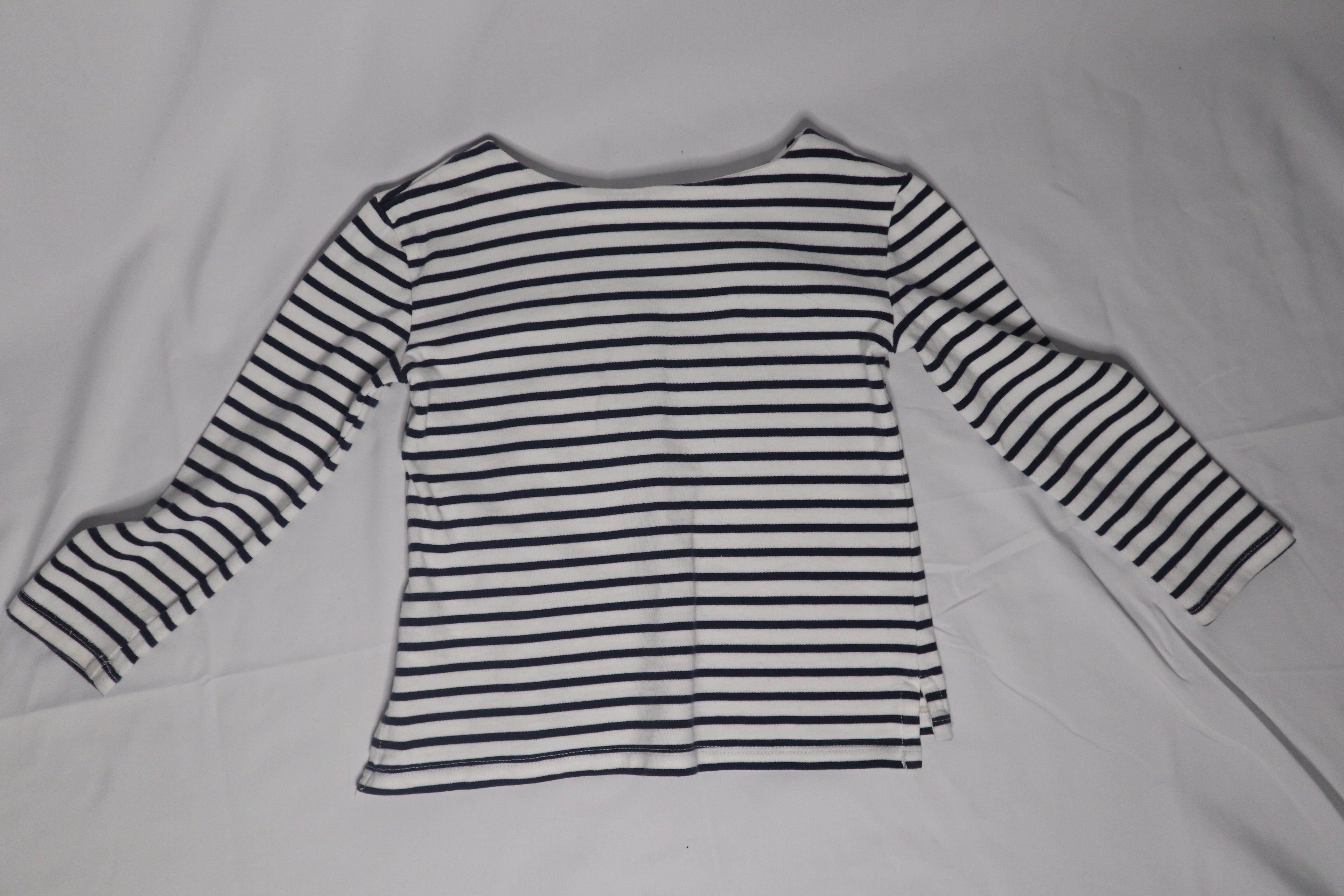 Seed Sequin Heart and Stripe Top