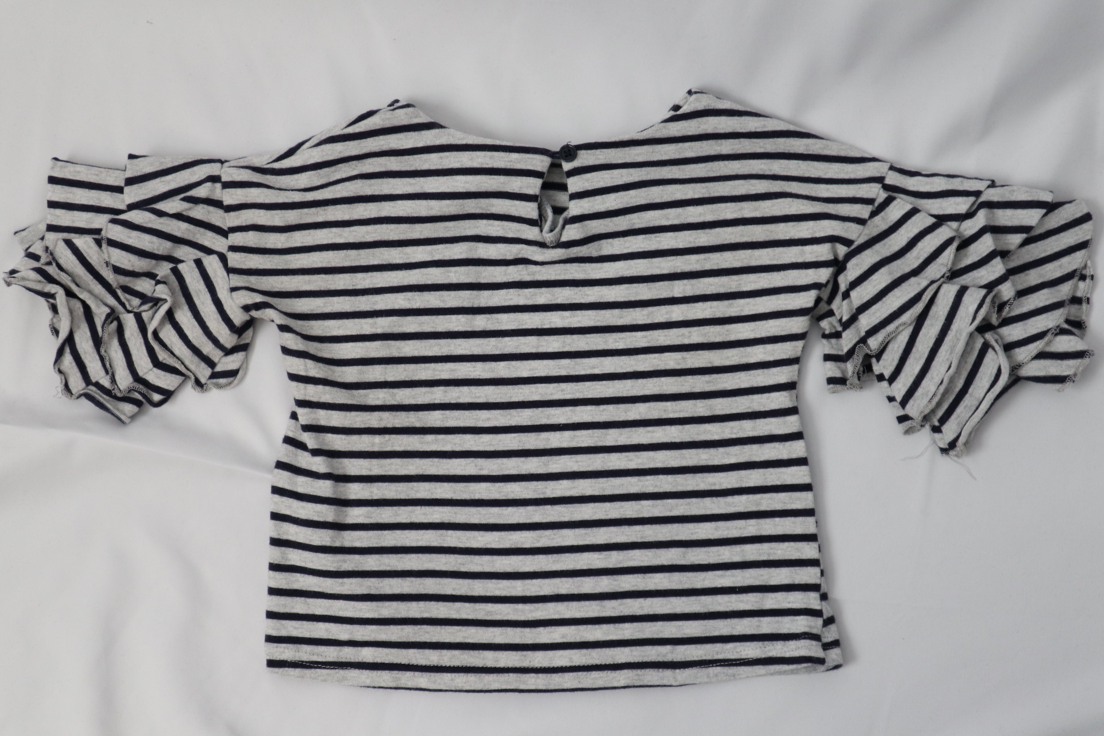 Seed Stripe and Frill Top