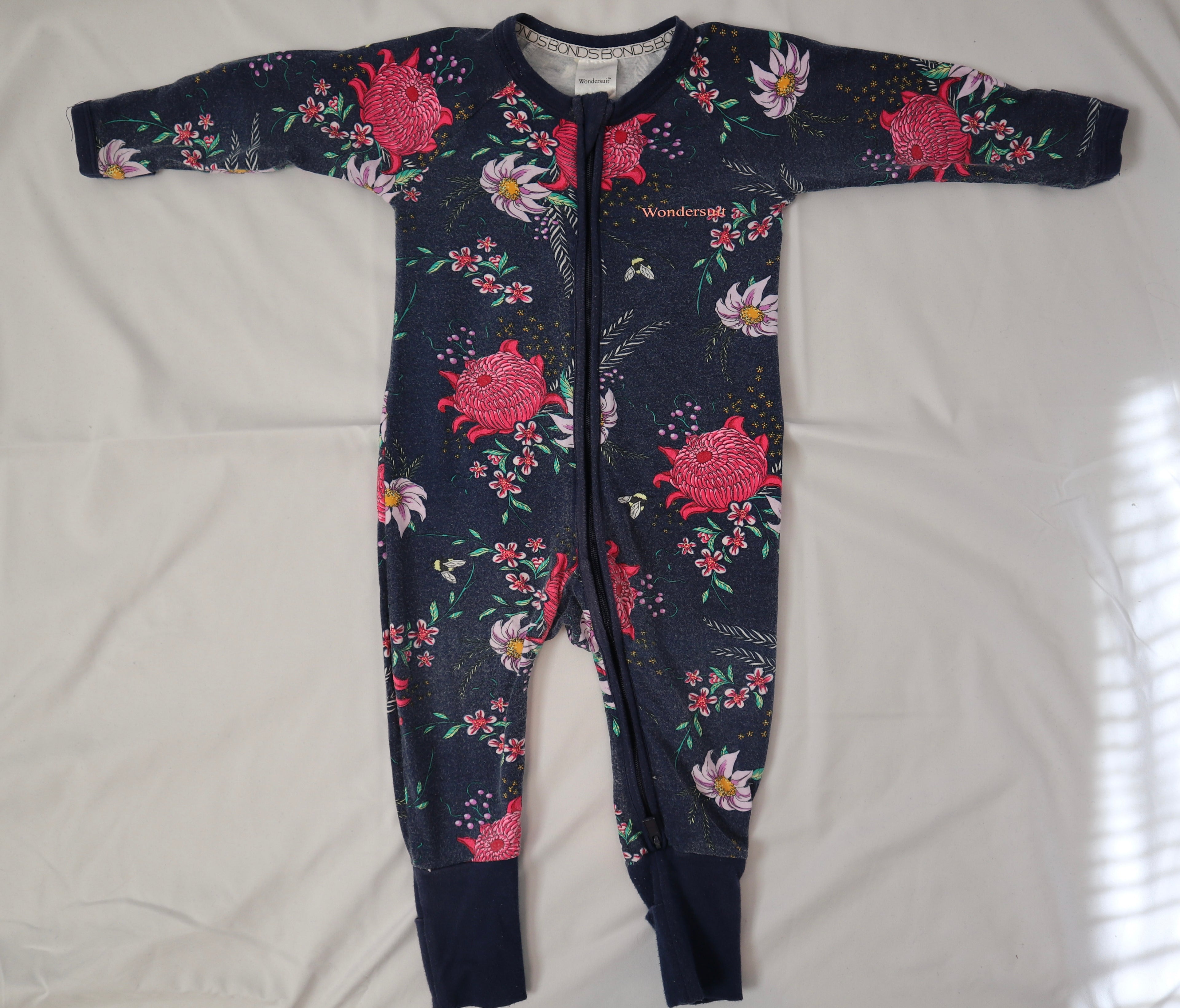 Bonds Navy and Flower Wondersuit