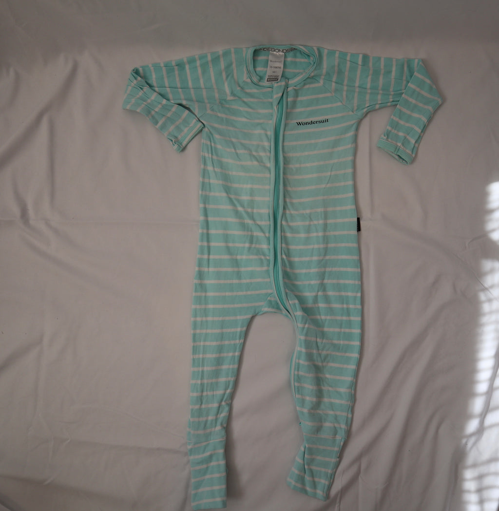 Bonds Green Stripe Wondersuit