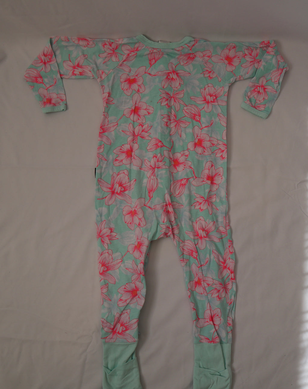 Bonds Green and Pink Flower Wondersuit