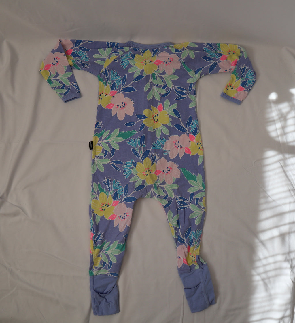 Bonds Blue and Flowers Wondersuit